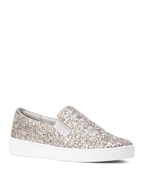 michael michael kors women's keaton slip-on sneakers|Michael Kors glitter sneakers.